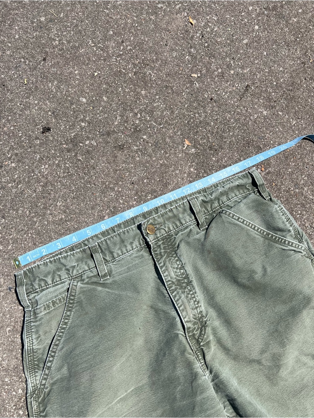 Green Carhartt Carpenter Shorts - Picture 5 of 6